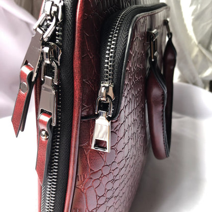 Motaora 2025 Women's Bag Leather Briefcase For 14-inch Laptops Women Professional Business Shoulder Bag Fashion Solid Handbags