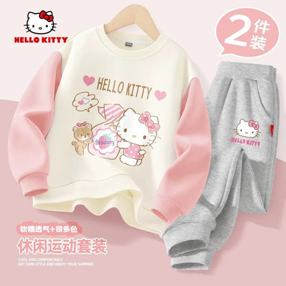 Autumn Baby Girl Clothes Set Cartoon Printed Pullover Sweatshirts Top And Pants Bottom 2 Pieces Suit Kid Children Boy Tracksuits