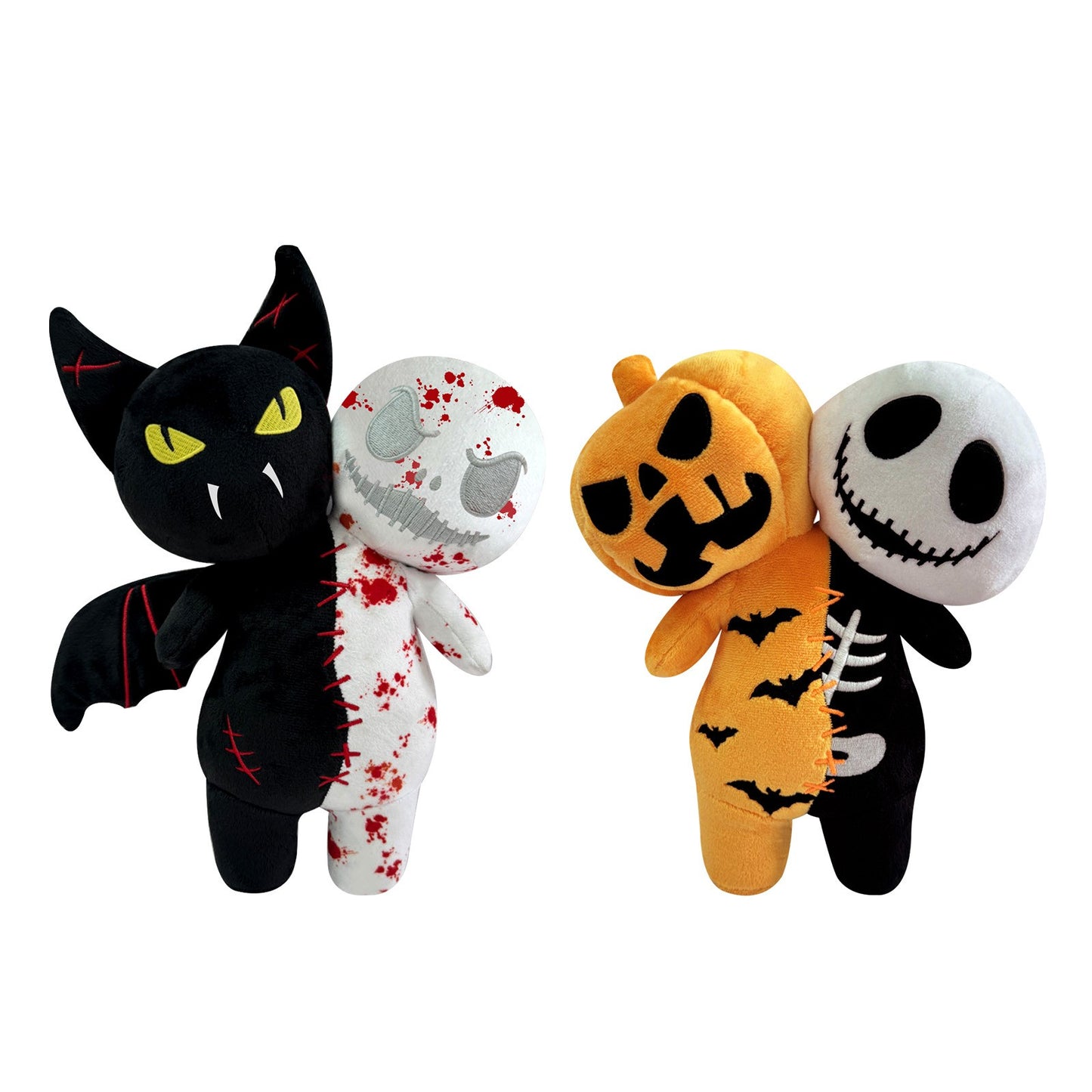 25cm Cartoon Anime Halloween The Nightmare Before Christmas Horror Pumpkin Skeleton Composite Plush Doll Toy Children Kids Gift