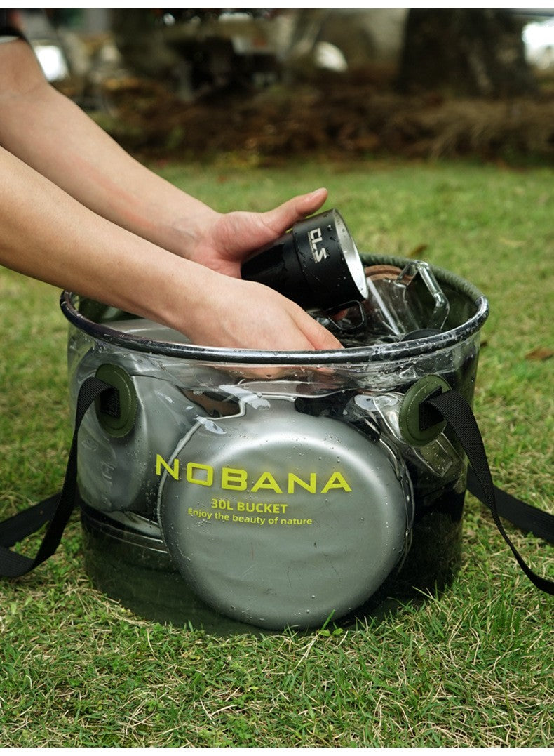 Camping Portable Folding Water Bucket 20L/30L Large Capacity Telescopic Container for Camping, Hiking, Fishing