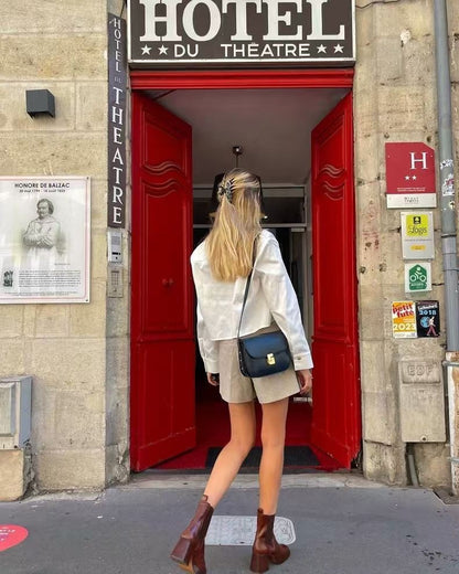 New genuine leather tofu bag for women with a high-end feel, single shoulder crossbody small square bag, commuting bag for women