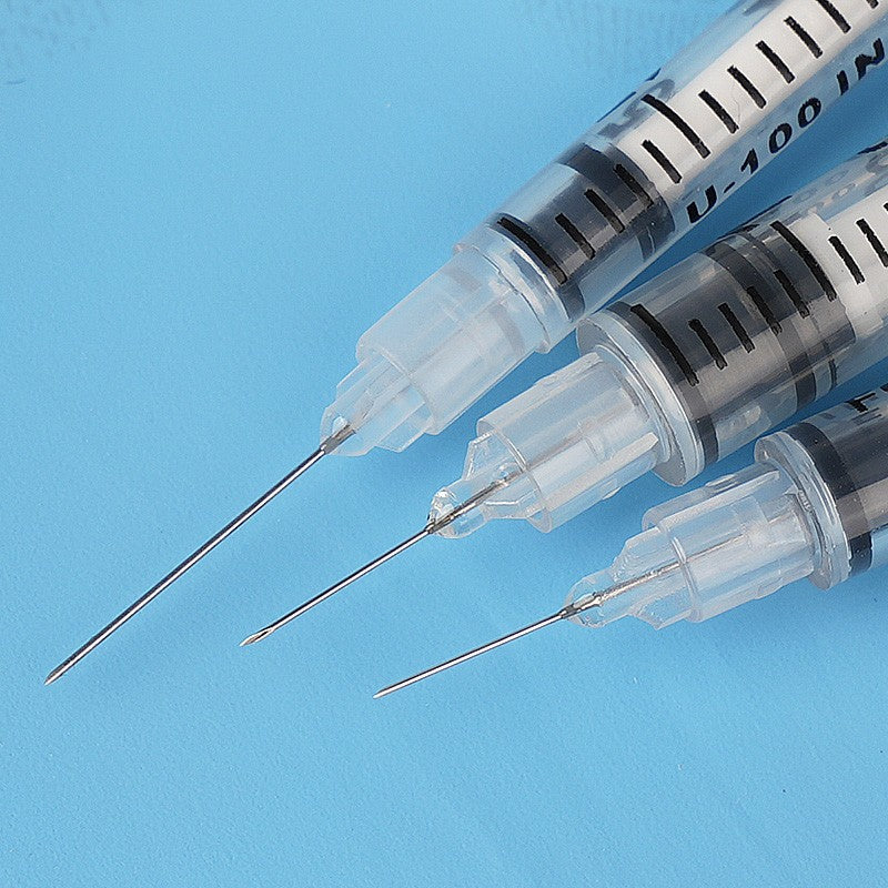 50/100Pcs Injetor Veterinário Descartável Aves Seringa Contínua Ajustável Agulha de Vacinação Gado Porco Vaca Pet