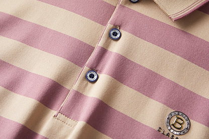 High End Design Men's Polo Shirt Striped Letter Print Short Sleeve Lapel T-Shirt Summer New Business Versatile Casual Men's Wear