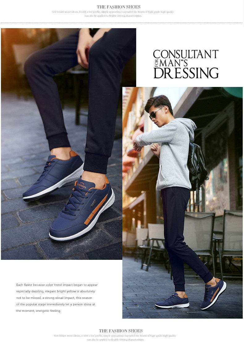 Sapatos masculinos de couro tênis tendência casual italiano respirável lazer masculino tênis calçados antiderrapantes sapatos vulcanizados masculinos