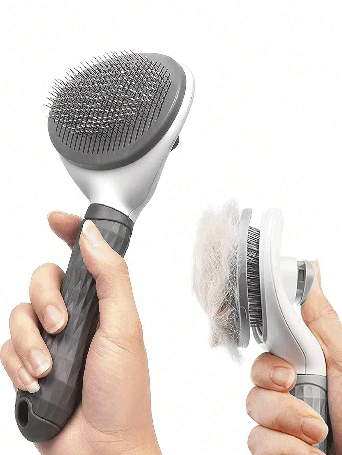 1 Escova para Cães, Escova para Gatos, Pente Pulga, Escova de Limpeza Automática, Escova de Pelo para Animais de Estimação, Escova de Massagem para Animais de Estimação, Escova para Remover Pelos Soltos