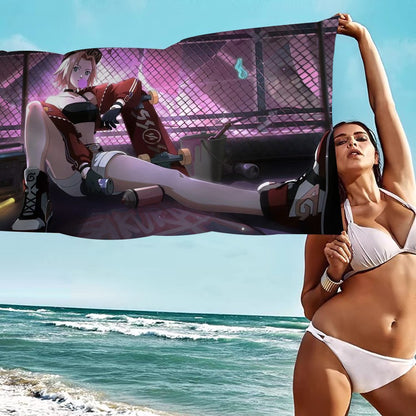 N-Naruto A-Akatsuki Anime Beach Swimming Towel Soft Absorbent Washcloth Children's Gifts for Kids Travel Camping Gym