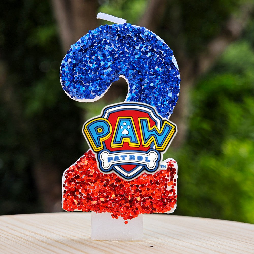 Paw Patrol Candle 0-9 Number Candle Paw Patrol Cartoon Character Party Cake Plug-in Birthday Cake Decoration Baby Shower Gift