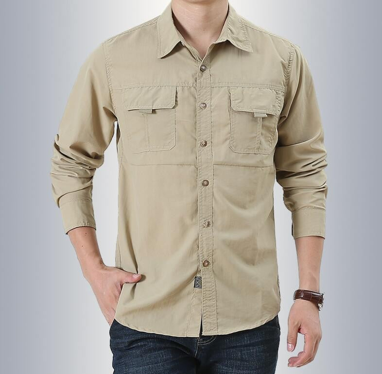 Mens Military Shirt ,Work Cargo Shirts ?Tactical Breathable Quick-Drying Tops