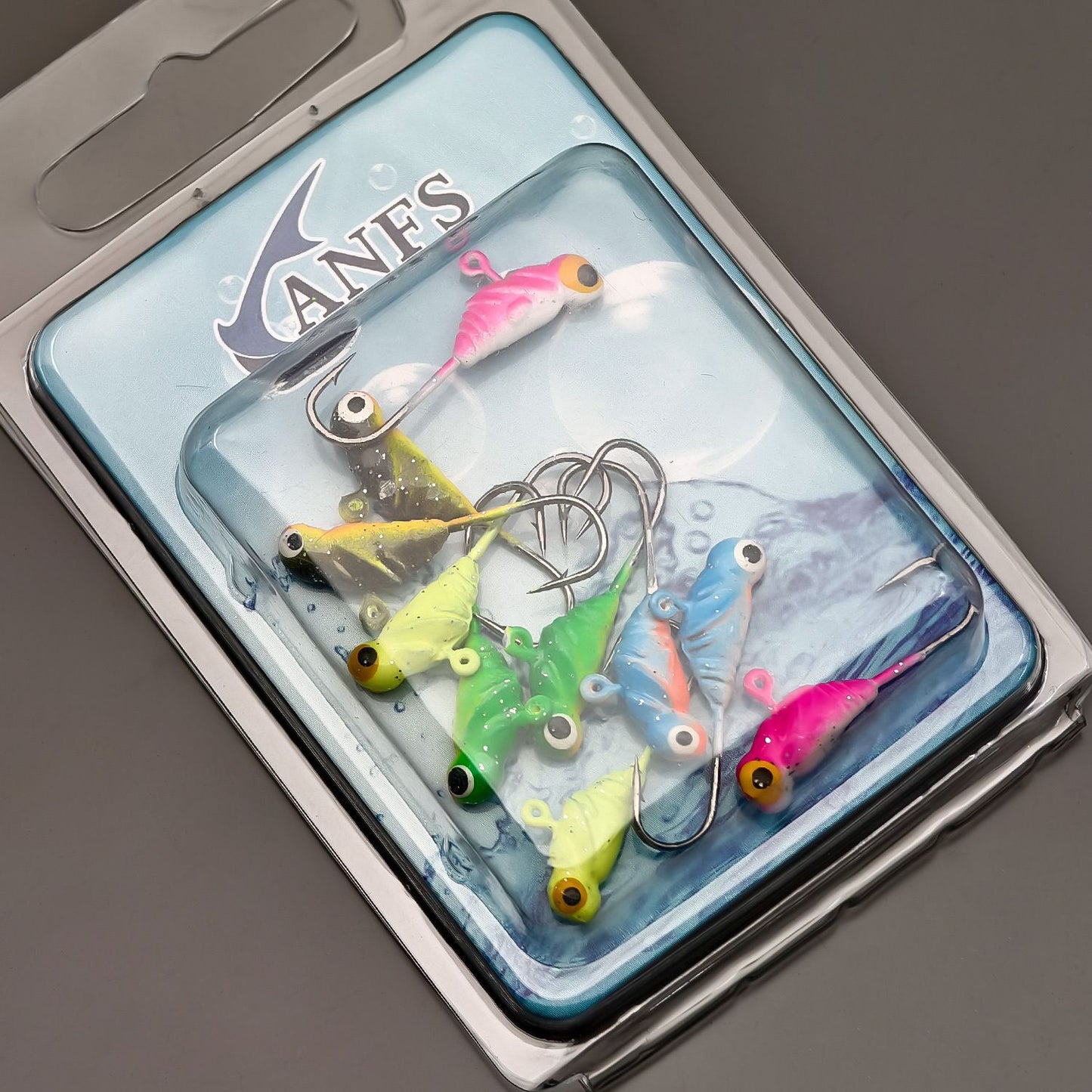 ANFS 10 peças Conjunto de Jigs para Pesca no Gelo - Perfeito para Aventuras com Panfish, Isca Legal para Pesca no Gelo