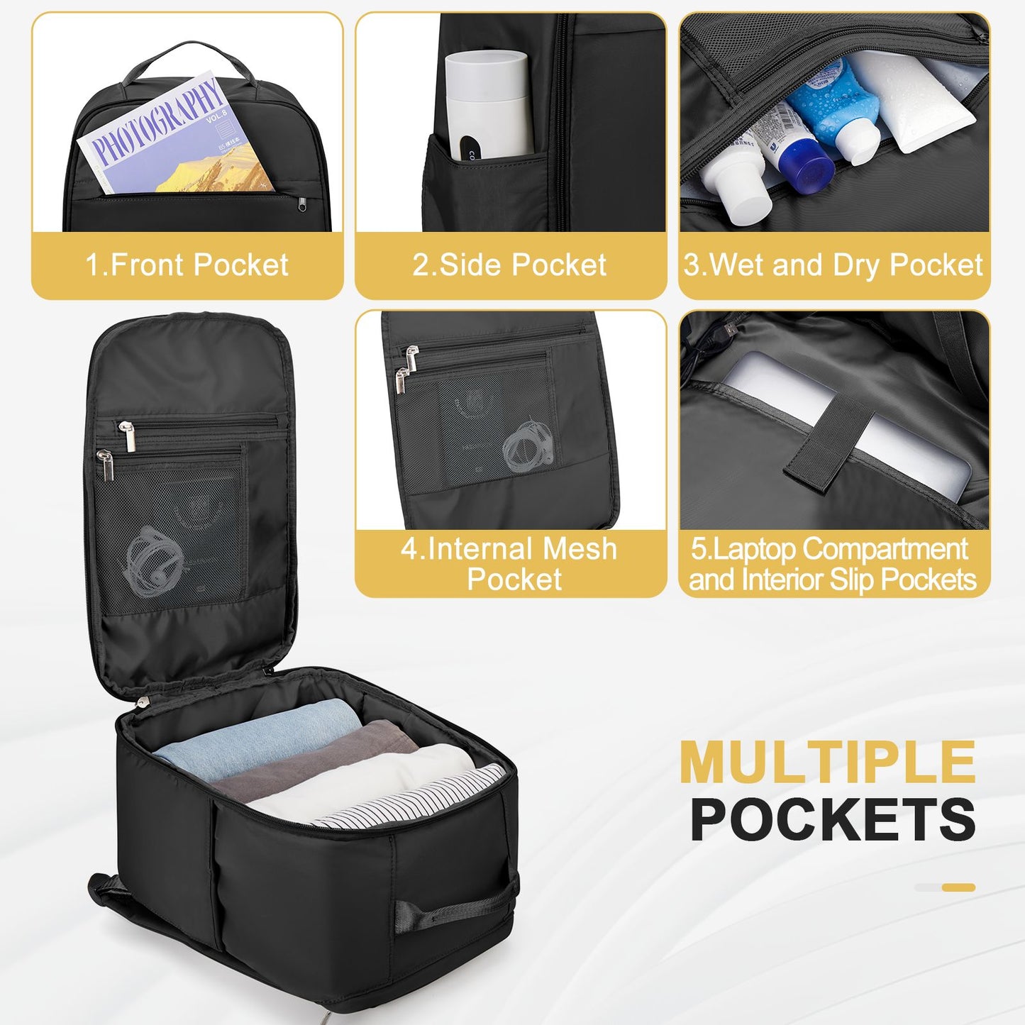 Ryanair Backpack 40x20x25 Cabin Bag, Hand Luggage Travel Backpack for Easyjet Cabin Bag 45x36x20, Laptop Backpack for Women/Men