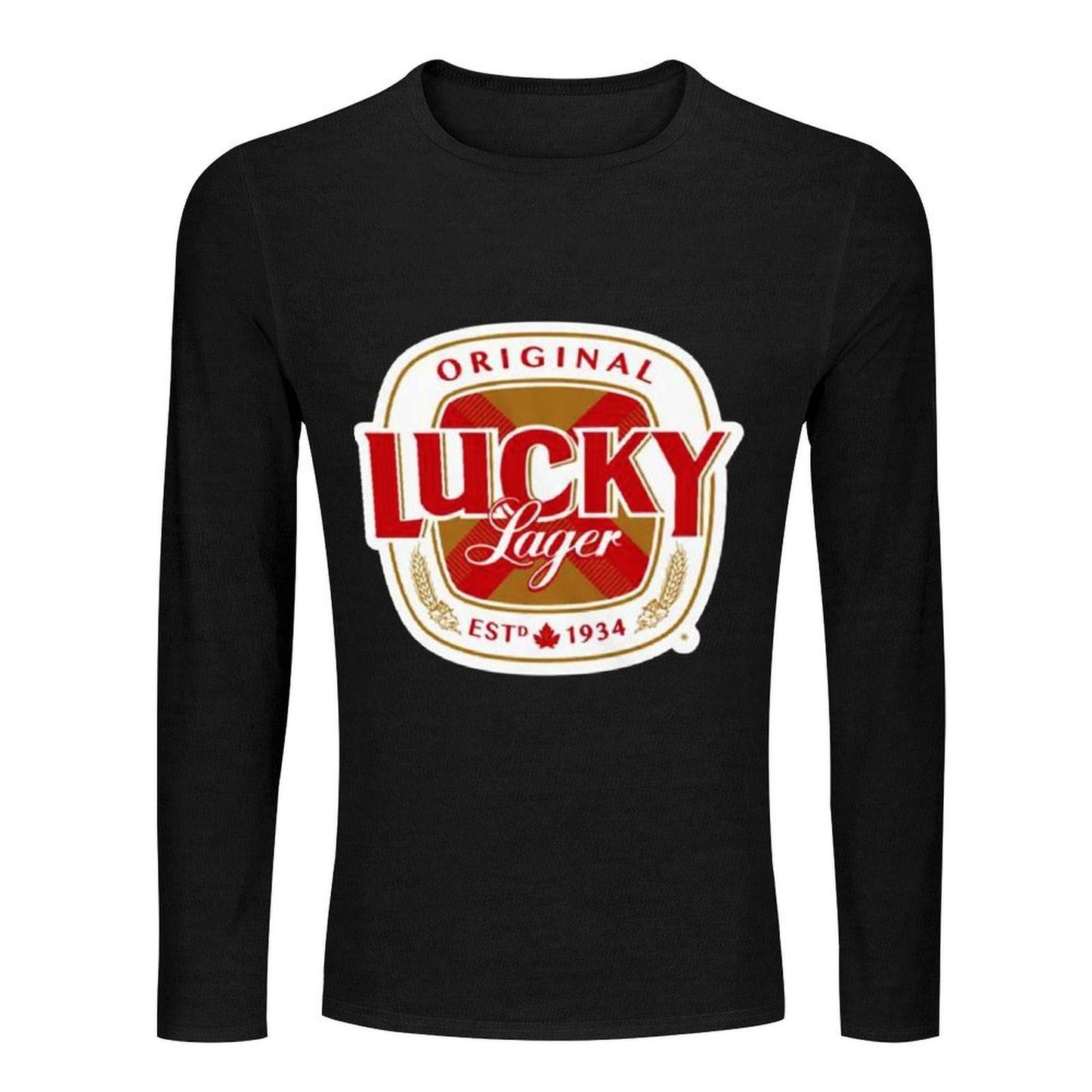 Lucky Lager San Francisco beer Logo Long T-Shirt plain t-shirt funny t shirts Tee shirt mens graphic t-shirts anime