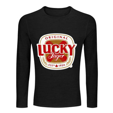 Lucky Lager San Francisco beer Logo Long T-Shirt plain t-shirt funny t shirts Tee shirt mens graphic t-shirts anime