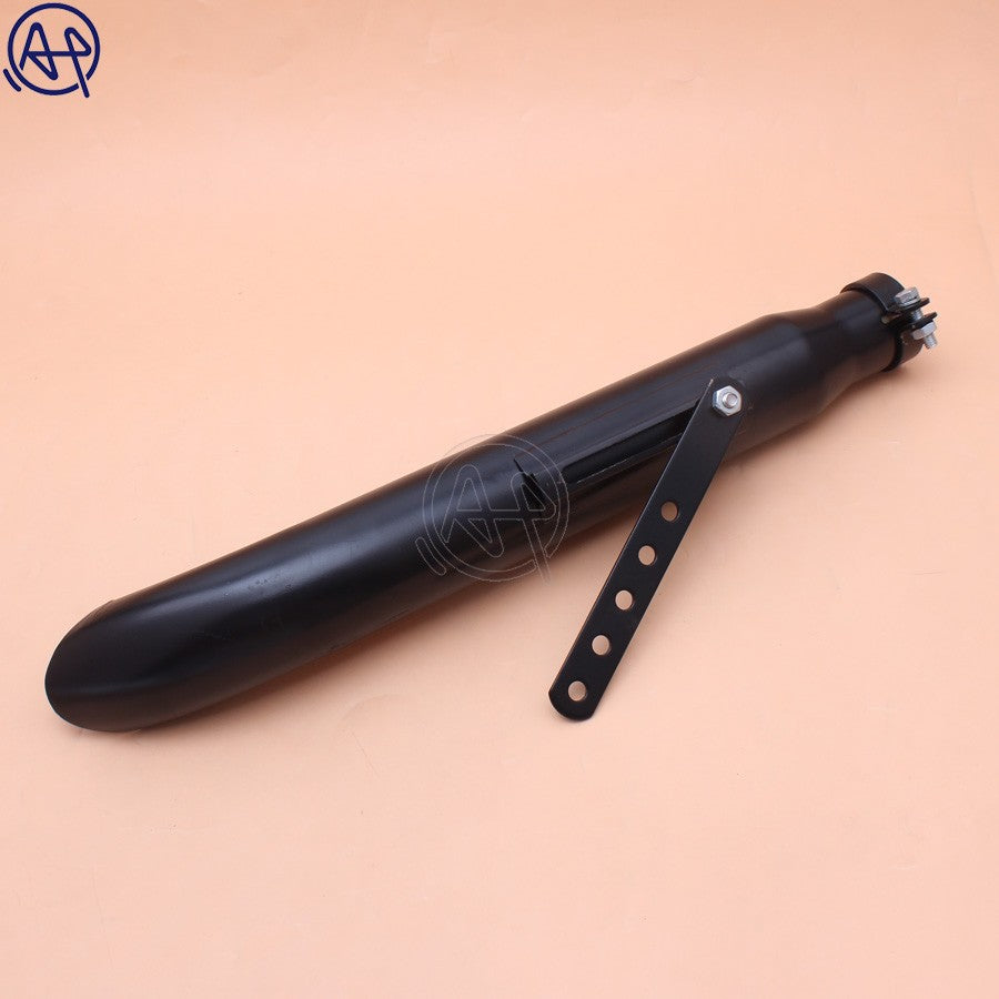 Universal Motorcycle Chrome/Black Cafe Racer Exhaust Pipe Muffler Tail Tube  muffler For Harley Bobbers /Honda CRF230F CRF150F