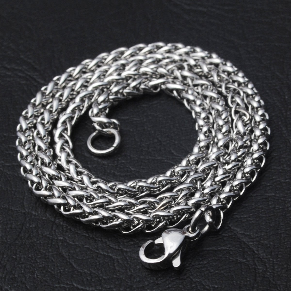 COLAR HNSP DE AÇO INOXIDÁVEL PRATA TORCIDO TIPO CORDÃO PARA HOMENS Mulheres HIP HOP PUNK Acessórios de Joias 3/4/5/6/8MM de Espessura