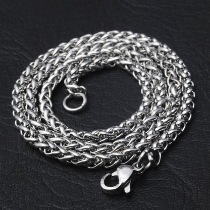 COLAR HNSP DE AÇO INOXIDÁVEL PRATA TORCIDO TIPO CORDÃO PARA HOMENS Mulheres HIP HOP PUNK Acessórios de Joias 3/4/5/6/8MM de Espessura