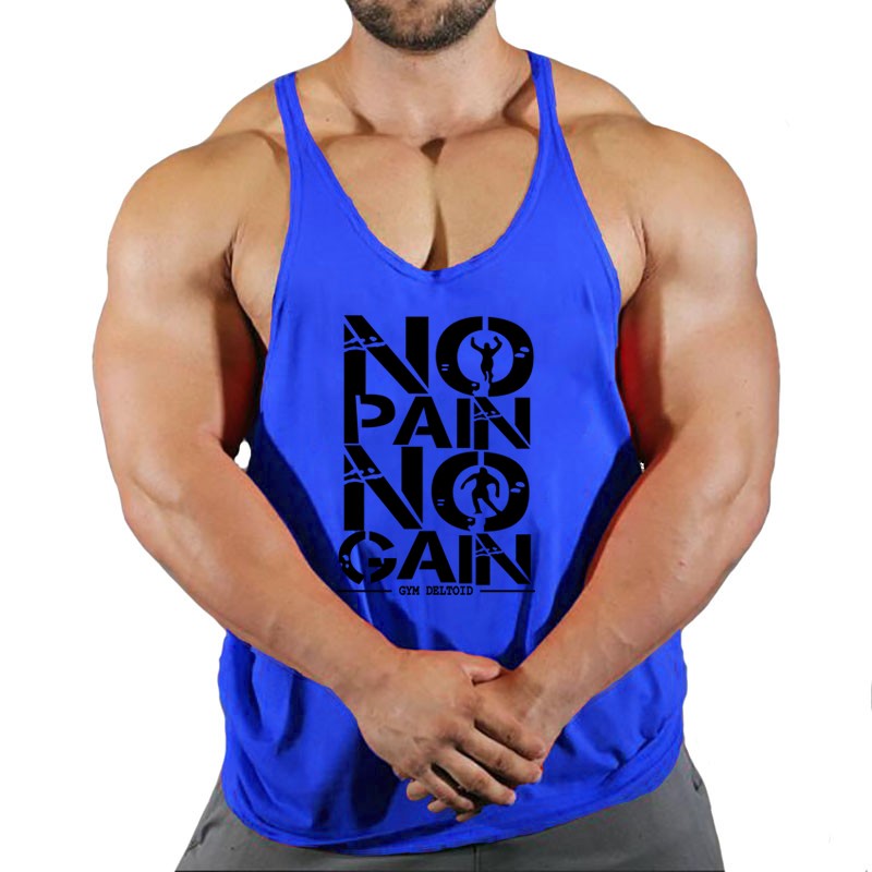 Skull Strong Print Clothing Bodybuilding Cotton Gym Tank Tops Men Sleeveless Und