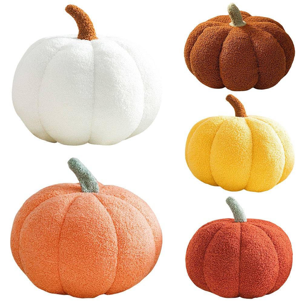 20/28CM Halloween Simulated Pumpkin Pillow 3D Pumpkin Shaped Pillow Stuffed Throw Pillow Holidays Props Decorative Throw Pillow