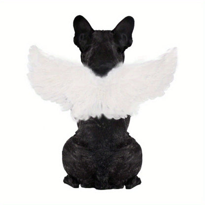 Fantasia de Halloween para Pets Asa de Anjo e Diabo Preta e Branca para Cachorro Gato Coelho Porquinho Presente Divertido para Festa de Halloween Tema Anime B
