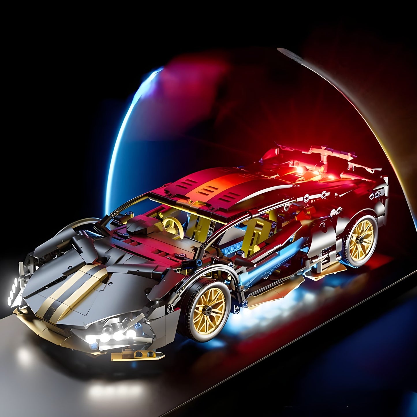 Blocos de Montar de Carro Esportivo de Corrida Técnico Maquete Técnicos para Adultos 1:14 DIY Supercarro Tijolo Quebra-Cabeça Brinquedos para Crianças e Adultos Presente?1280+peças?