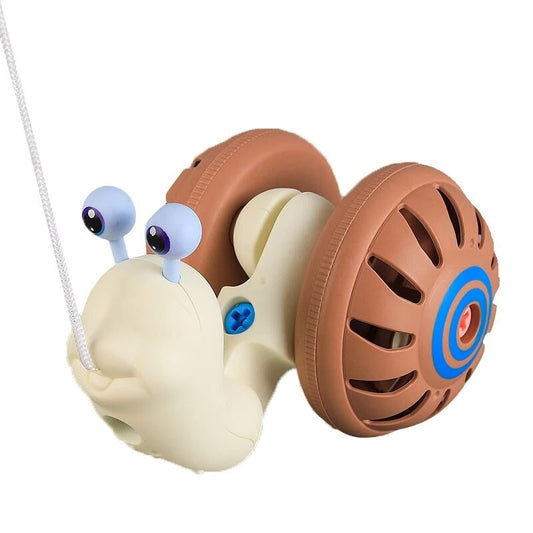 1 PCS Rope Assembly Pull Thread Snail Children's Puzzle Assembly Rattle Baby Outdoor Toddler Toy Children's Gift