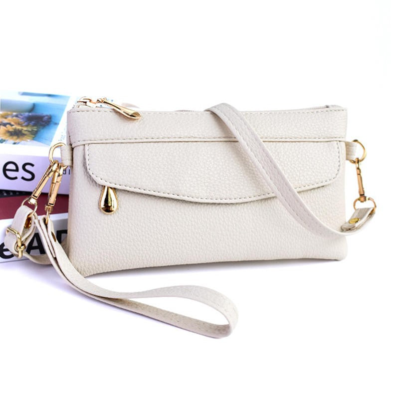 Portable Wallet PU Leather Hangbag Female Long Clutch Purses Coin Pocket Ladies Single Shoulder Crossbody Bag Money Bag