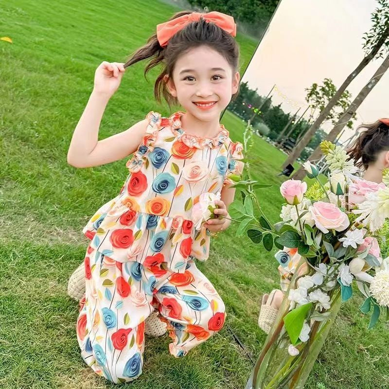 Summer Girl Sets Elementary Clothes Suit Girls Kids 10 Years Old Children's Clothing T-shirt Child Outfit Girls' Outfits 2025