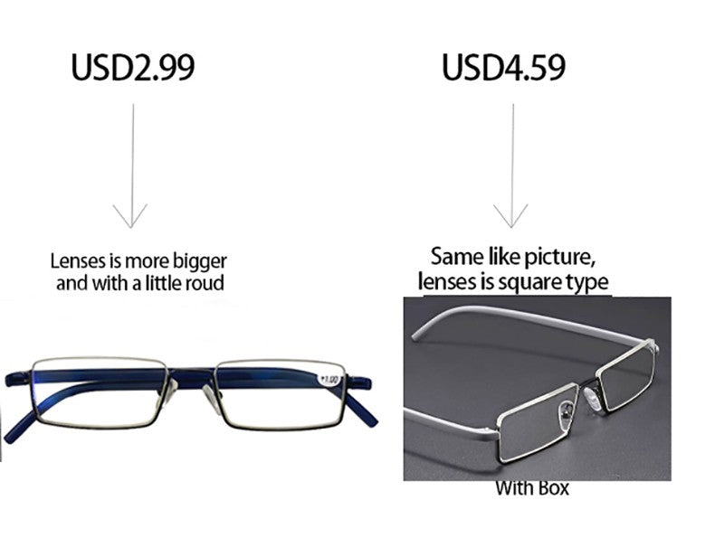 May Flower Metal Anti-Blue Light Reading Glasses Men Half Frame Prescription Eyeglasses Male TR90 Eyewear With Case óculos +1.75