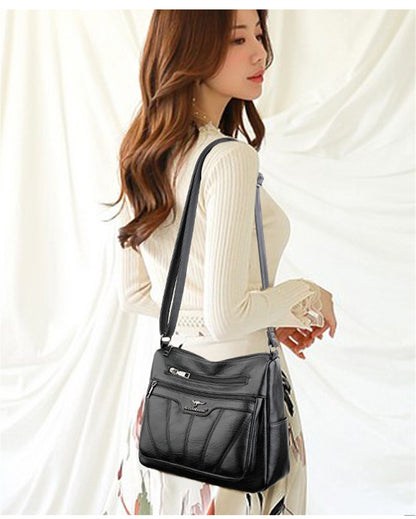 Soft Leather Women Bag Branded Designer Ladies Handbag Purses 2023 Luxury Female Shoulder Bag Large Capacity Crossbody Bags Sac