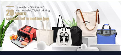 Wholesale 100pcs/Lot Eco Reusable Shopping Bags Cloth Fabric Grocery Packing  Fashion European Style Tote Handbag Customed Logo