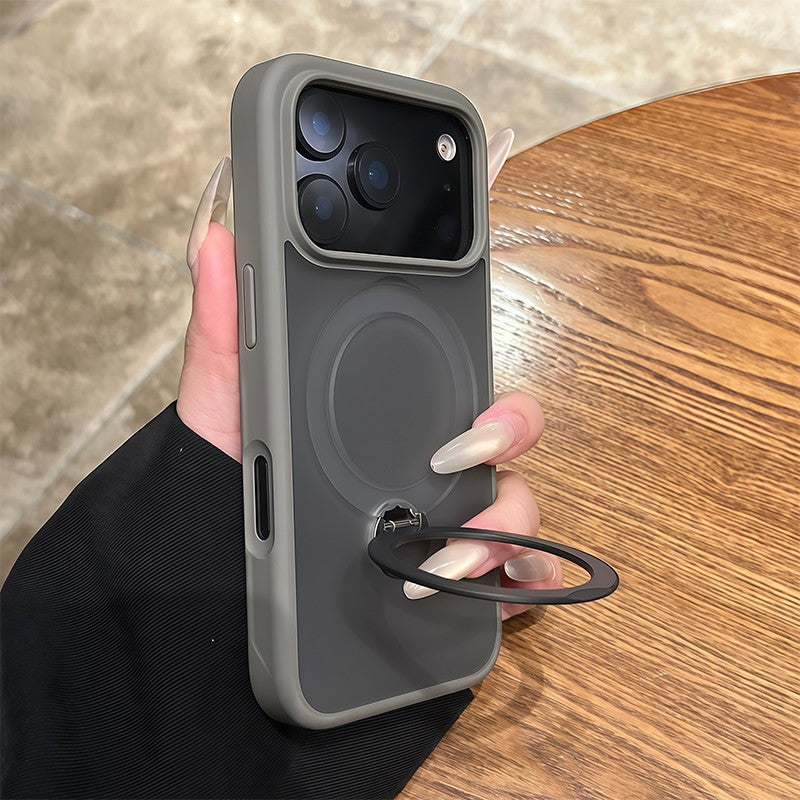 Capa de Celular com Anel de Suporte de Metal Magsafe para Carro para iPhone 17 Pro Max 17 Air 16 15 Pro 14 13 12 11 Capas Traseiras Magnéticas