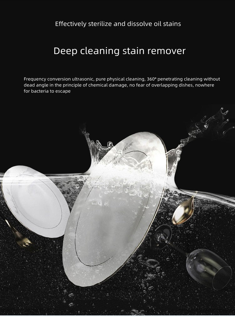 Household 220v Ultrasonic Dishwasher Sink Free-standing Installation-free Home Brush Type Vegetable Washing Lazy Automatic