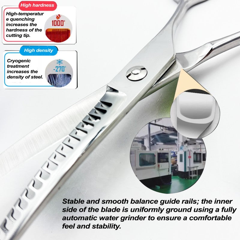 wingsbro 8 inch Pet Dog Grooming Scissors Professional Trimming Scissors Bent Scissors   Dogs Curved Scissors for Dog Beauty