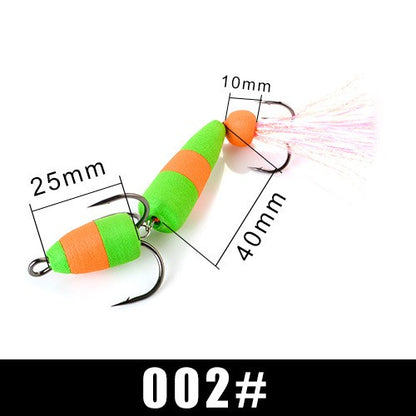 Newest Mandula Polychrome Fishing Lure Soft Lures Foam Bait Swimbait Wobbler Bass Pike Lure Artificial Baits with 2 Treble Hooks
