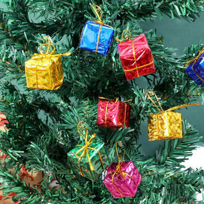 12/240x Christmas Foam Gifts Boxes Xmas Tree Hanging Pendants Colorful Candy Boxes Home Festival Party DIY Decoration Supplies