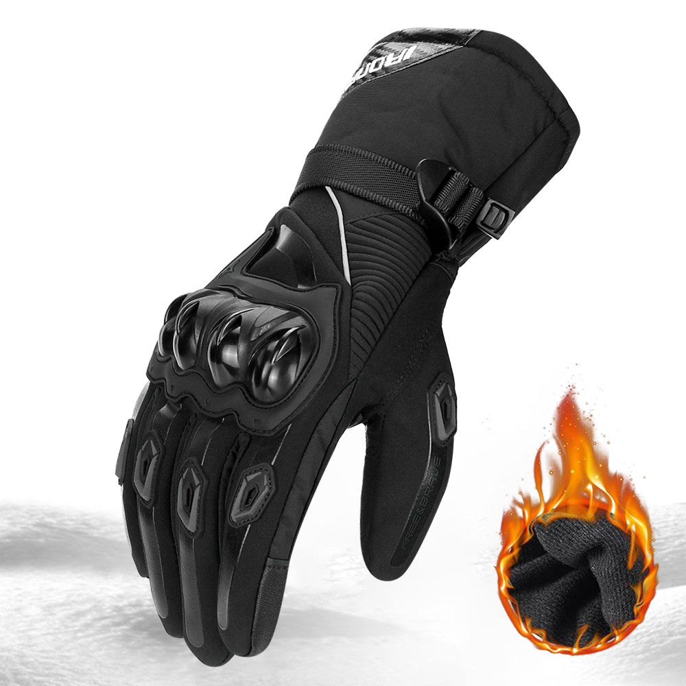 Luvas de Moto de Dedo Inteiro à Prova de Vento para Motoqueiros, Luvas de Moto Impermeáveis com Tela Sensível ao Toque, Luvas de Motocross de Inverno