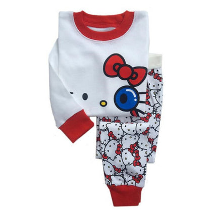 New Kids Pajama Set Cotton Soft minnie Print Loungewear Long Sleeve Pjs Sleepwear for Toddler Boys Girls