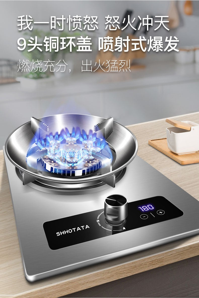 Cozinhas Planejadas Fogões Fogão a Gás Único Fogão de Aço Inoxidável Fogo Forte Fogões de Mesa Cozinha para Uso Doméstico