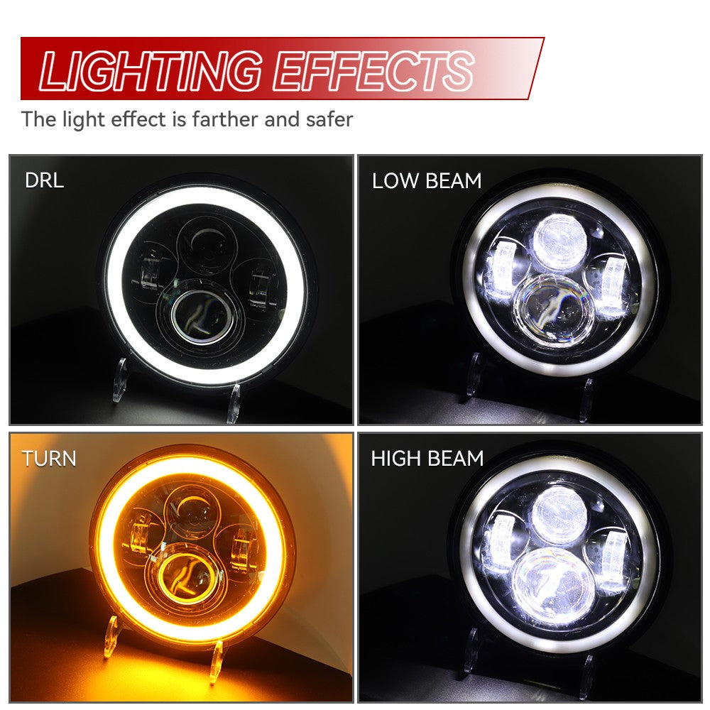 Farol de LED de 7 polegadas + Faróis de Neblina de 4,5 polegadas Suporte de Montagem de 7" Peças para Harley Touring Electra Glide Road King Street Glide