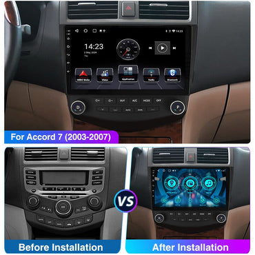 4+64G 10.1" For Honda Accord 7 2003-2007 Android 14 Car Stereo Radio GPS Navi Apple CarPlay WiFi BT Head Unit IPS Touch Screen