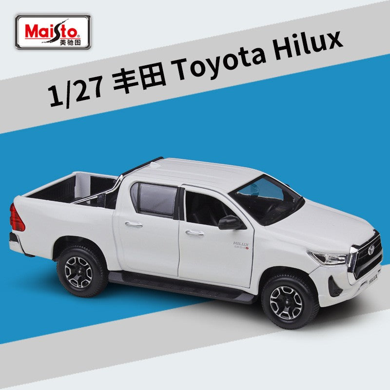 Maisto 1:27 Toyota Hilux Off-road Pick-up Modelo de Carro em Liga Brinquedo Coleção Peça de Exibição Presente