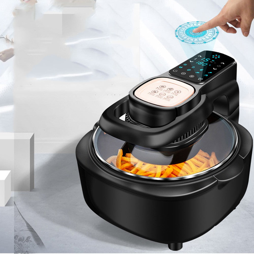 Fritadeira de Ar Doméstica Multifuncional Sem Óleo Inteligente 6L Forno 220V 1100W Painel LED Touch Controle de Temperatura Fritura a Ar Visual