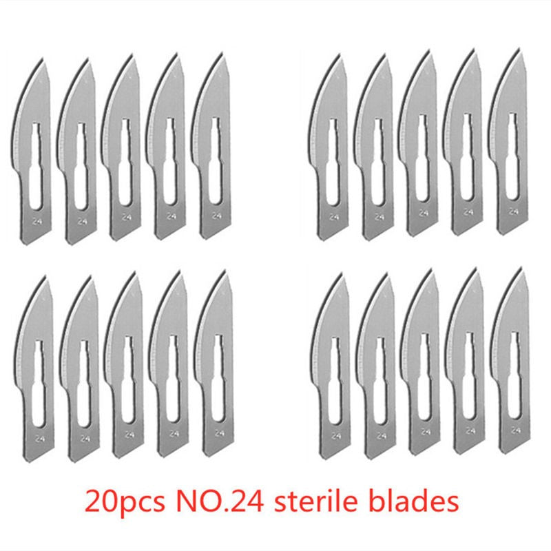 20-100pcs Carbon Steel Surgical Blades for DIY Cutting Phone Repair Carving Animal Eyebrow Grooming Maintenance Scalpel Knife
