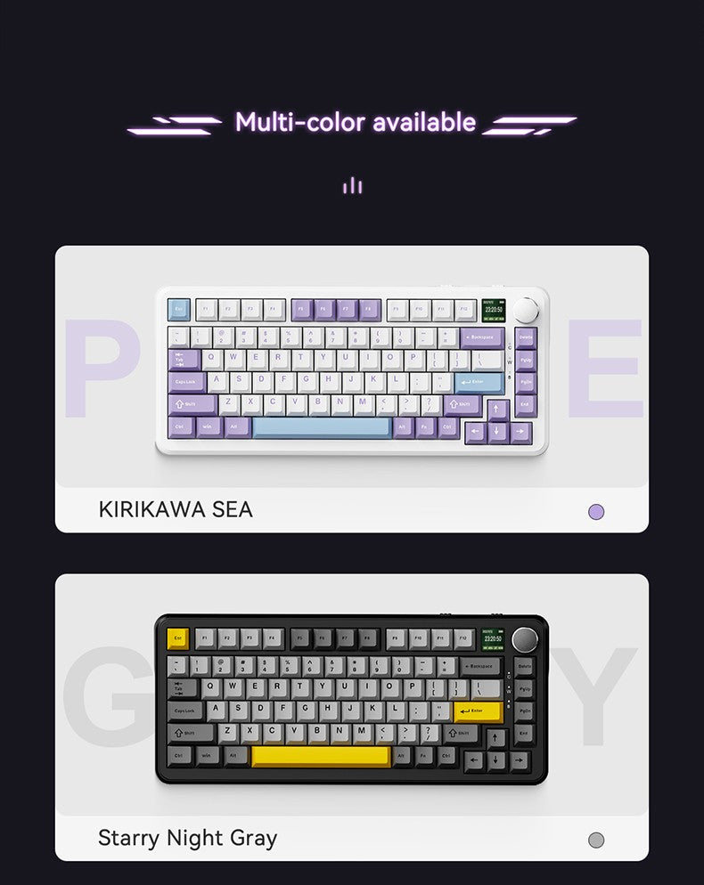 AJAZZ AK820 MAX HE Teclado Gamer Magnético de Efeito Hall, Acionamento Ajustável, Taxa de Sondeo de 8KHz, Gasket, Teclado com Fio