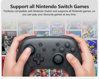 Wireless Bluetooth Gamepad Controller with Wake Function Joystick 6-Axis Gyro HD Vibration for Switch Game Console
