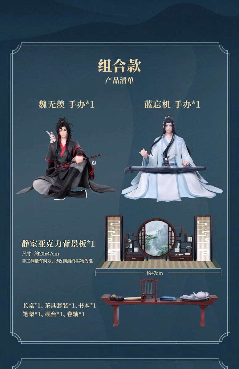 Mo Dao Zu Shi Yunge Yayun Wei Wuxian Lan Wangji Figures Genuine Anime Peripheral Collectible Model Desktop Decoration Doll Gift