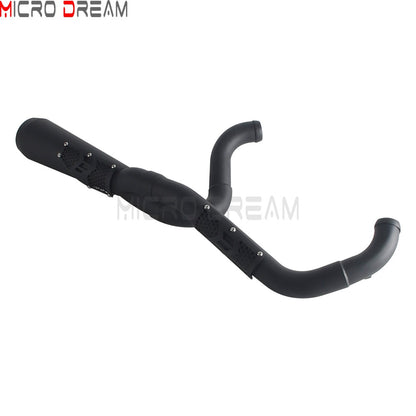 Slip-on Muffler Full Exhaust System 2-in-1 Muffler Pipe For Harley Dyna Low Rider S FXDLS Super Wide Glide FXD FXDWG   FXDF FXDB