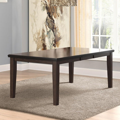 Ashley Haddigan Signature Traditional Rectangular Dining Table with Extension, Accommodates 8 Guests, Dark Brown Finish