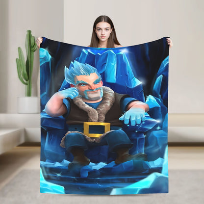 Clashes Royaleds Game Knitted Blanket  Fuzzy Throw Blankets Bed Sofa Portable Soft Warm Bedspreads