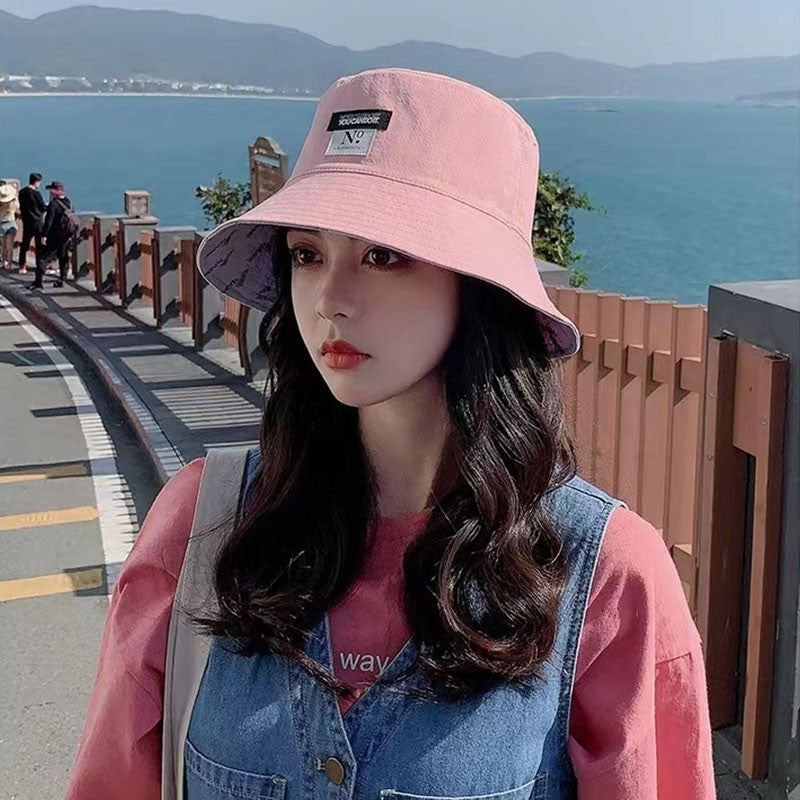 Summer Double-Sided Wear Women Bucket Hat Fashion Print Wide Brim Fordable Panama Fishermen Cap Outdoor Travel Beach Visor Hats