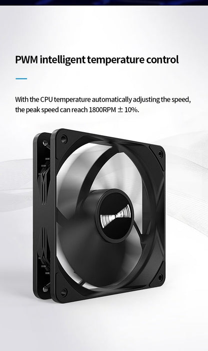 TEUCER PC Computer Case Fan PWM 4 Pin 120mm Silent 12CM Fan CPU Cooler Cooling Fan Cooling Radiator Fan 12V Adjust Fan Speed
